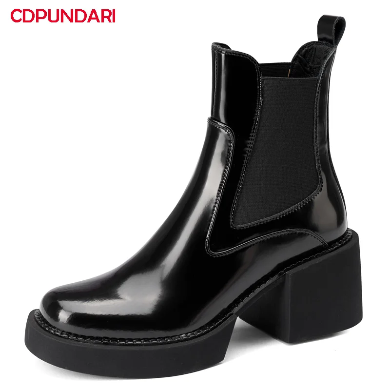 Heels Platform Ankle Boots Women 