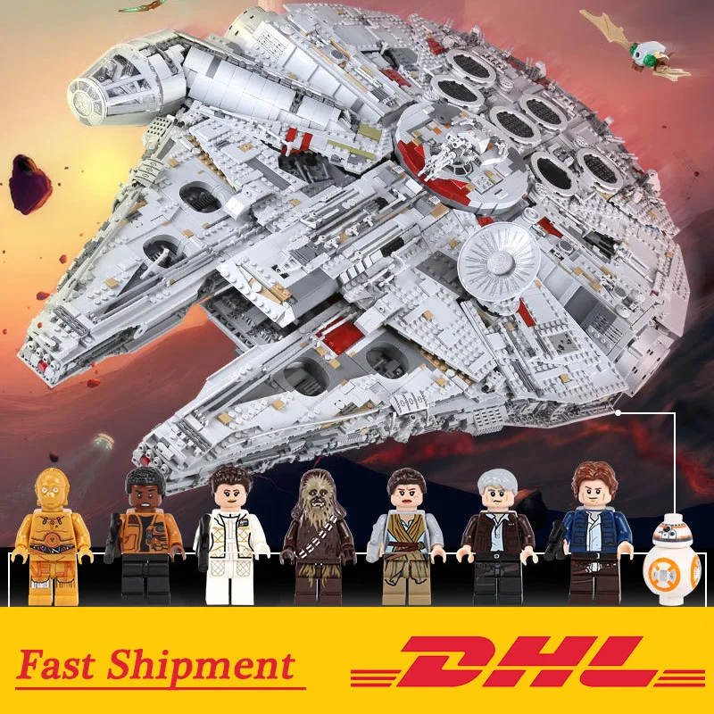 

05132 Ultimate Millennium Star Wars Series Falcon compatible lego Model Building Blocks Star Ship 75192 Toys Collectors Bricks