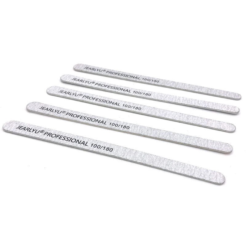 10 PCS Grey 100/180 Disposable Wooden Nail File Manicure Sandpaper Polishing Professional Nail Files Thin Nail Art Manicure Tool