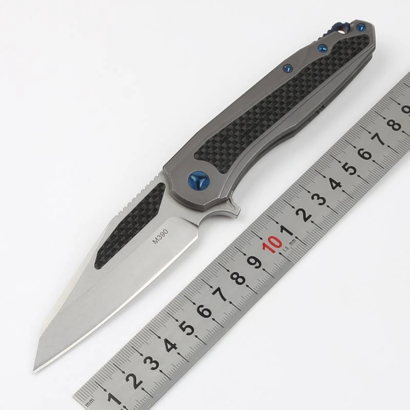 

KESIWO NEW folding blade knife m390 carbon fiber titanium pocket hunting knives tactical outdoor survival camping EDC hand tool
