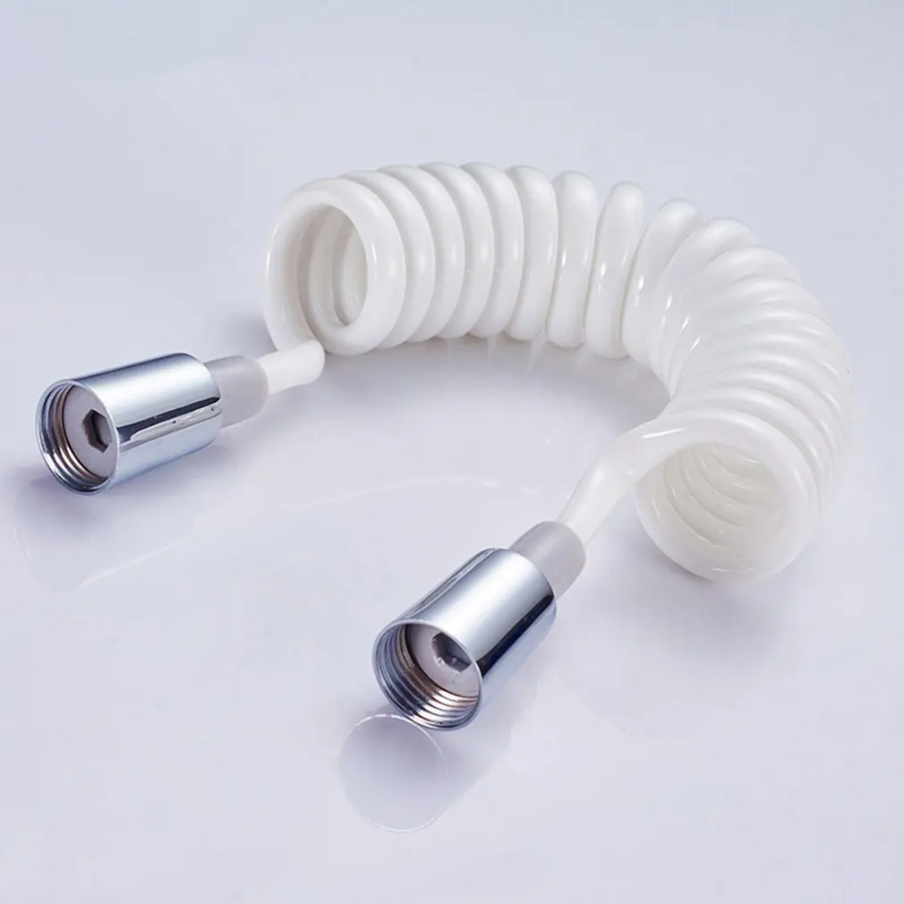 

Copper Cap Shower Foam Bidet Telescopic Spring Hose 1.5m PVC Spring Flexible Retractable Shower Hose Shower Head Toilet Bidet