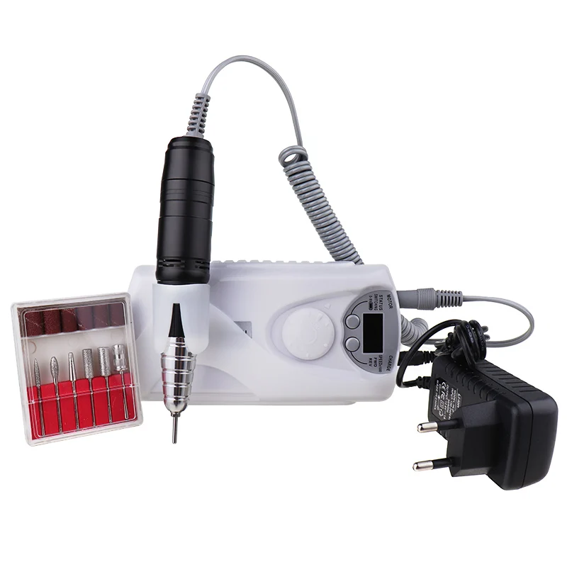 

30000RPM Portable Charging Nail Art Drill Bit Machine Nail Grinding Polishing Manicure Pedicure EU Plug Electric Equipment Tool