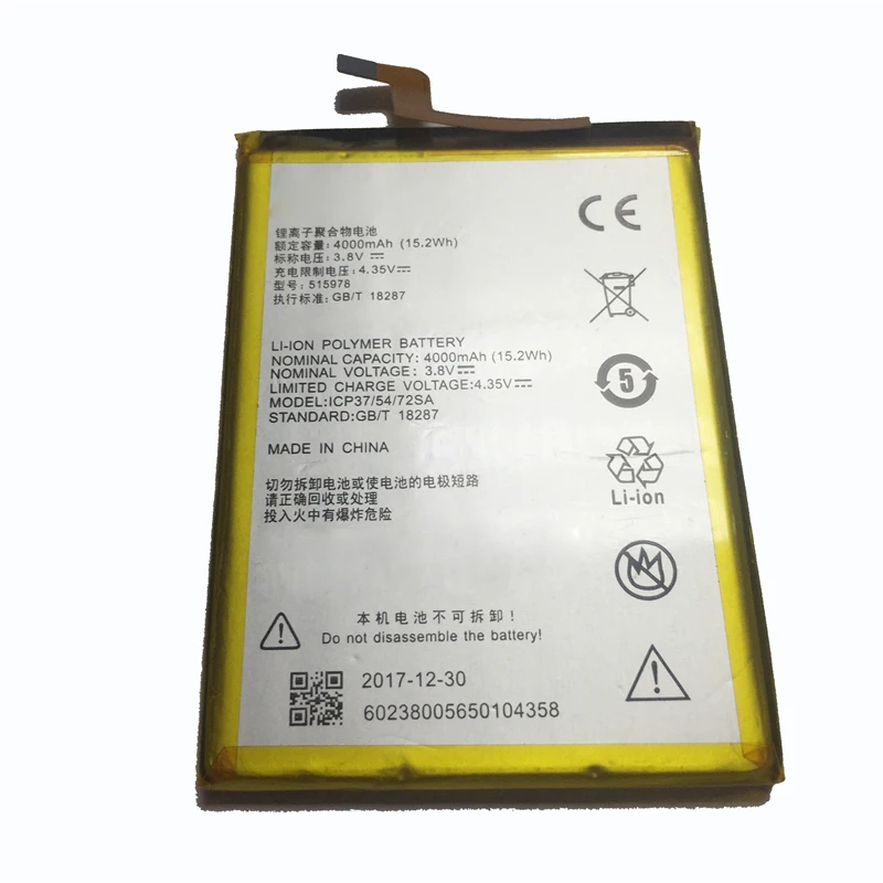 E169-515978 515978 аккумулятор для смартфона для zte Q519T для zte Blade X3 для zte Blade D2 для zte Blade A452 4000mAh