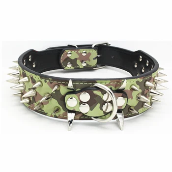 

Transer Pet Dog Supplies PU Leather Punk Rivet Spiked Dog Collar Pet Collars For Small Mid Large Dog Cat Products