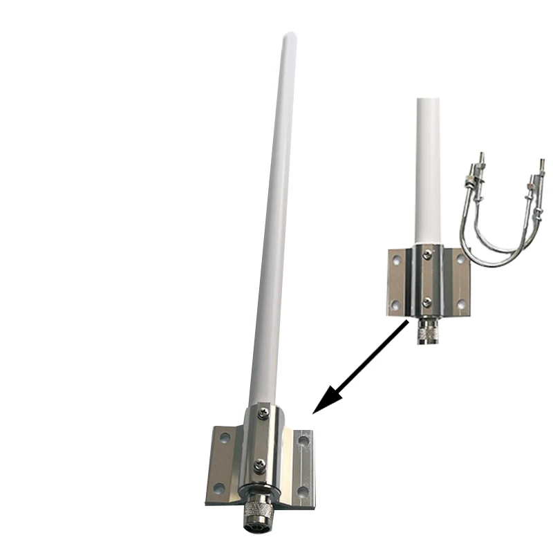 Antena omni de doble banda de 2,4 GHz/5GHz-5,8 GHz, conector macho tipo N de alta ganancia para red LAN inalámbrica al aire libre ► Foto 2/3