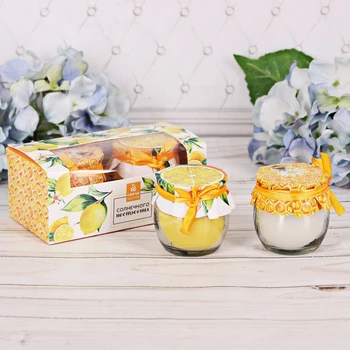 

A set of aroma candles in a jar "solar mood"