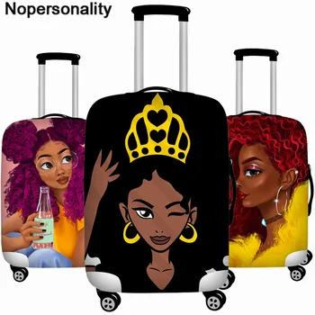 

Nopersonality Luggage Cover Black Queen Women Travel Suitcase Elastic Protective Cover for African Art Girls "18-30"inch Cover