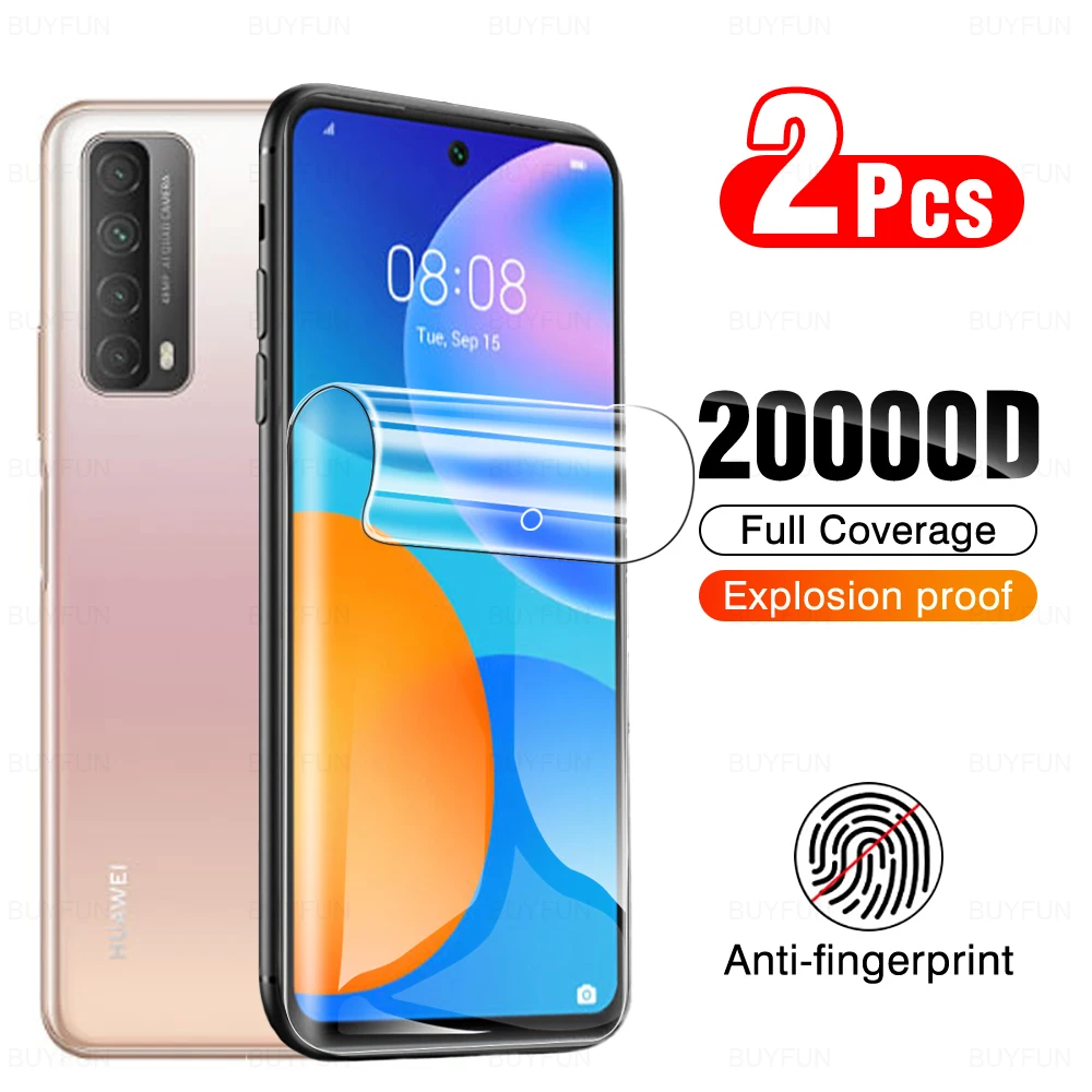 Гидрогелевая пленка с полным покрытием 2 шт. для Huawei P Smart 2021 2020 2019 Psmart Plus защитная