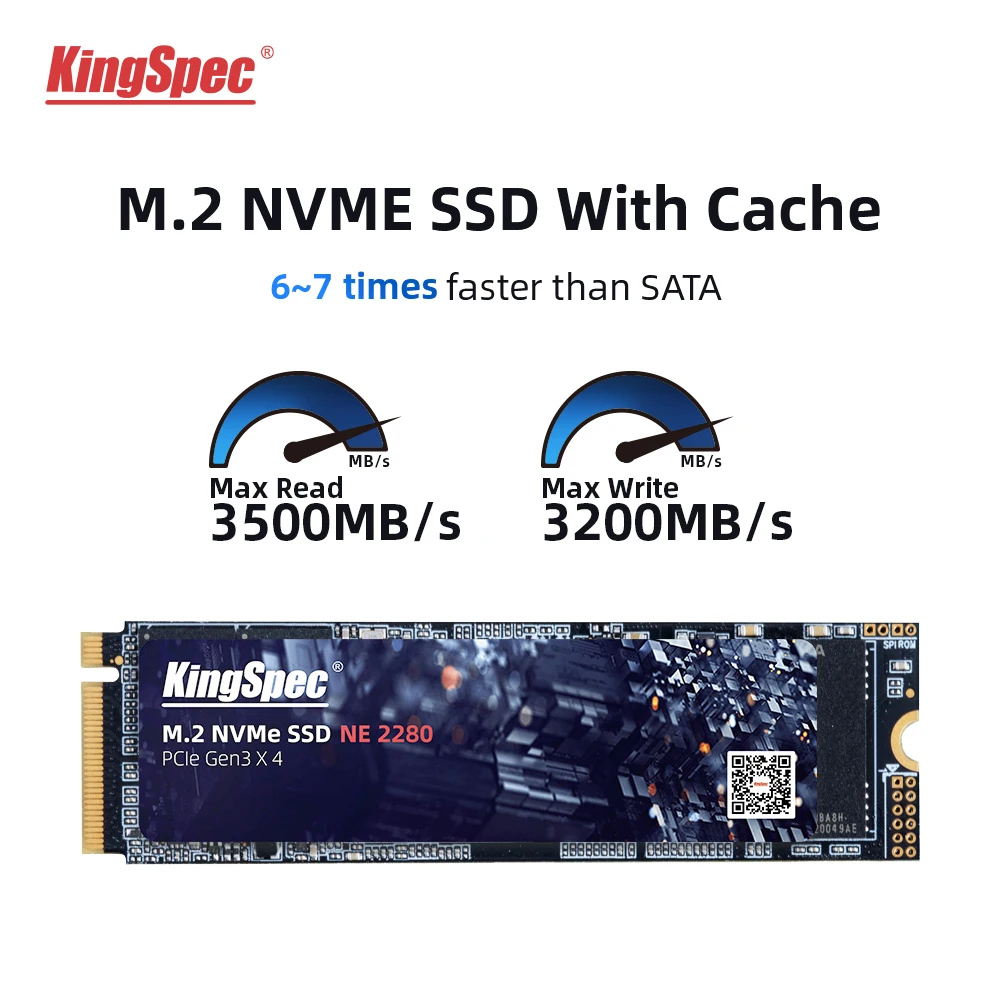 Жесткий диск KingSpec NVMe M.2 ssd 512 ГБ 1 ТБ 2 с Dram pcie M key внутренний жесткий 2280 для ПК