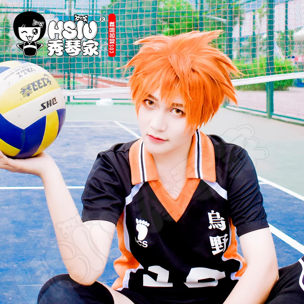 HSIU Аниме Haikyuu! Shoyo Хината косплей парик короткий костюм апельсина играть парики