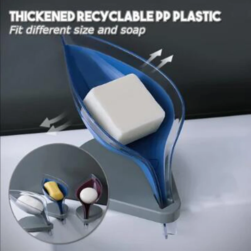 Ящик для мыла в форме листа держатель ванную комнату поднос хранения посуды