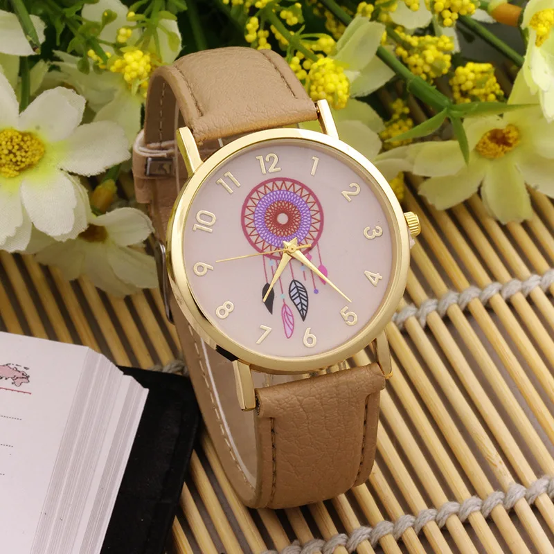 Relogio feminino hombre TIke Toker модные женские часы Повседневное платье рисунок Ловец снов PU