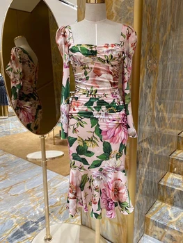 

LouLanQueen High Quality Home Elastic Silk Slim Fishtail Dress Sexy Goddess Dress