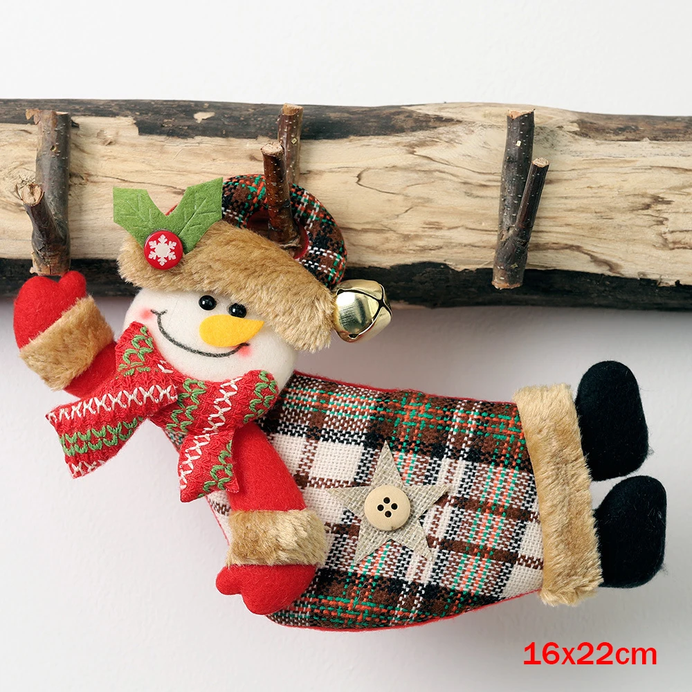 Год Милые новогодние куклы Санта-Клаус/Снеговик/Лось Noel Рождественская елка украшение для дома Рождество Navidad подарок для детей - Цвет: 8