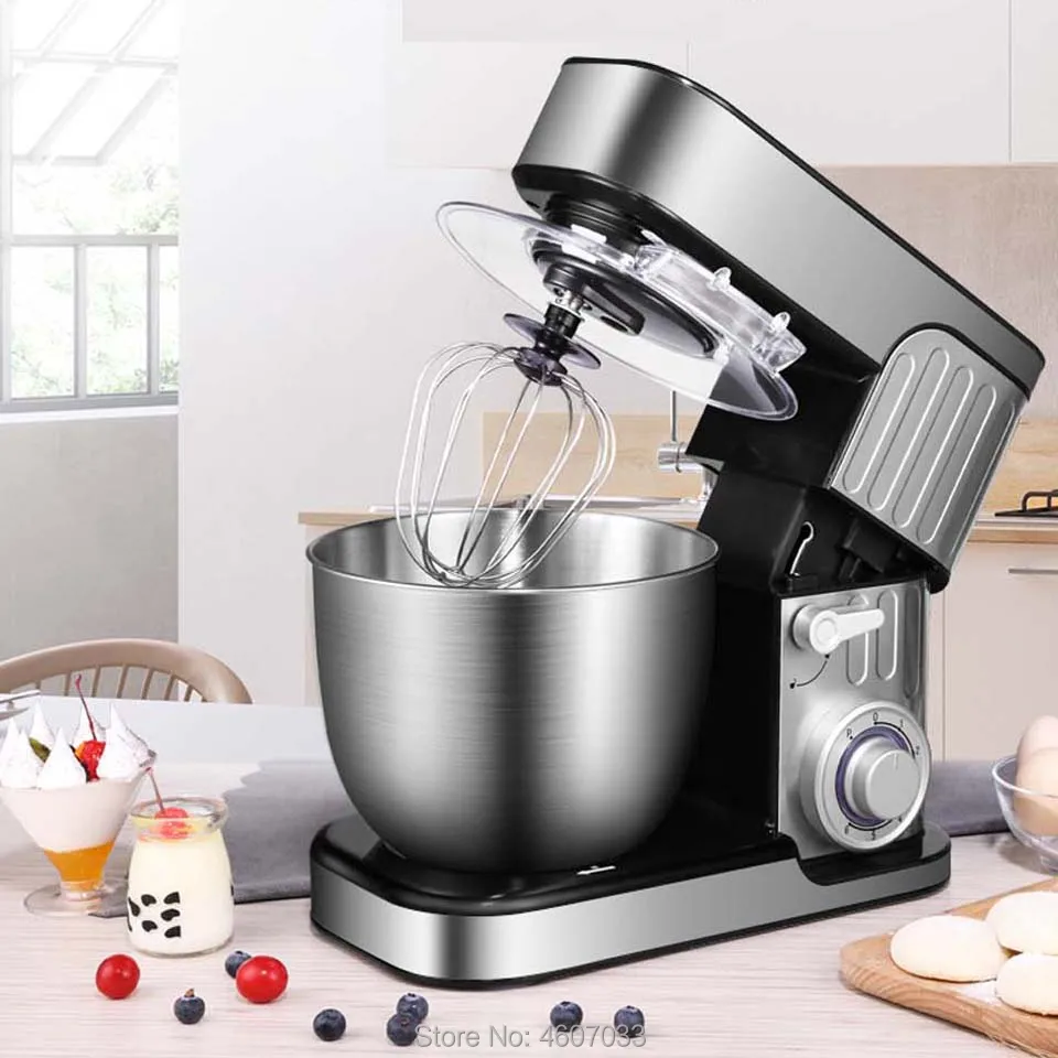 7L large capacity bowl 6-speed Kitchen chef Electric Food Stand Mixer Egg Whisk Dough Cream Blender juicer meat grinder mincer