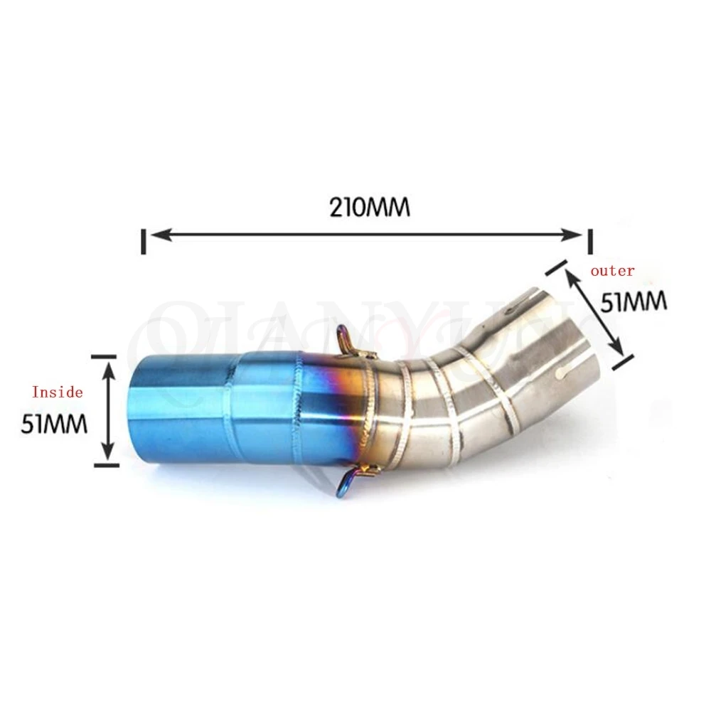 Z900 51 мм мотоциклетный глушитель среднего соединения трубы Аксессуары для Kawasaki Z900 Z 900 Slip-on Racing