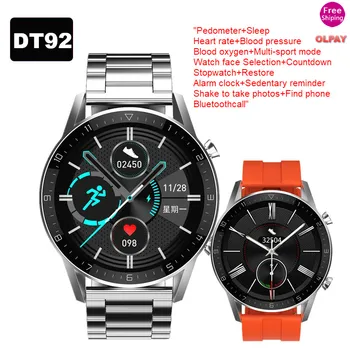 

DT92 Smart Watches Stainless Steel Smart Watch Men Bluetooth Heart Rate Blood Pressure Fitness Sports Bracelet for Xiaomi Huawei