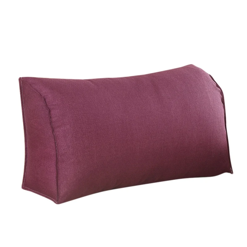 Solid Color Seat Cushion Ergonomic Design Waist Cushion Large Bed Pillow Breathable Backrest Cushion Detachable Home Textile