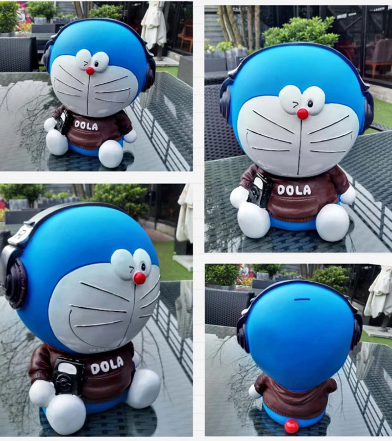 Небьющаяся мультяшная фигурка Doraemon копилка пластиковая Копилка безопасная монета копилка декоративная коробочка аксессуары