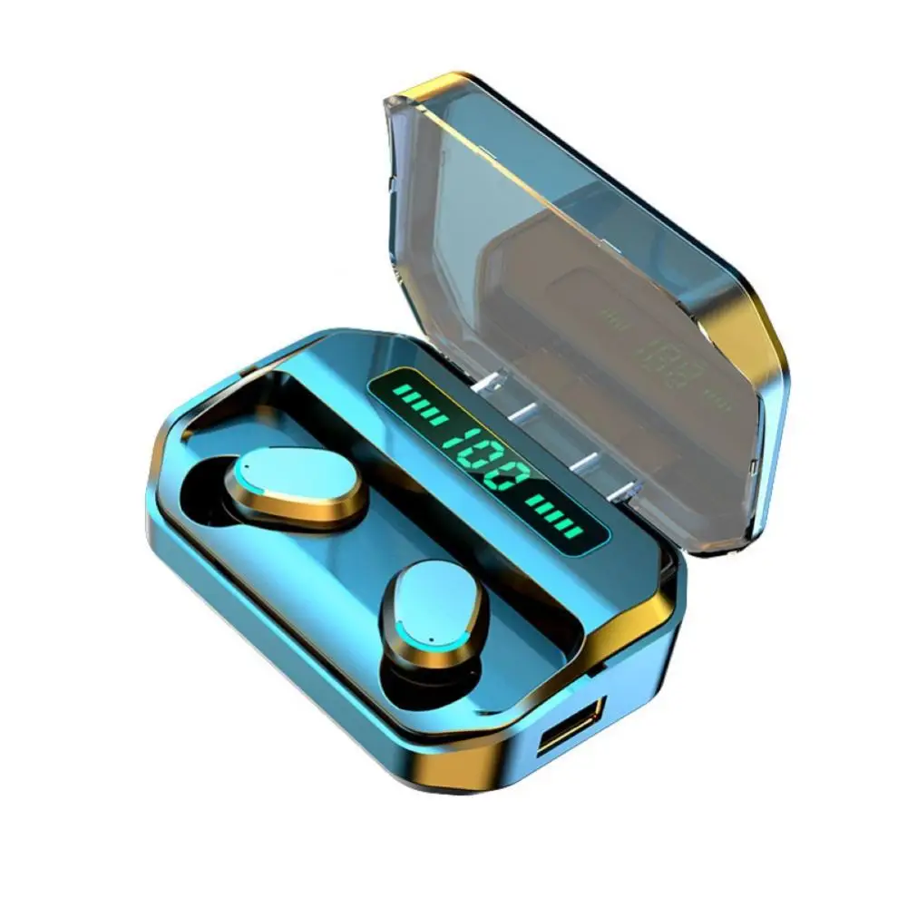 Wireless Bluetooth headset 2200mAh mobile charging box Bin-ear motion in-ear wireless touch noise reduction stereo | Электроника