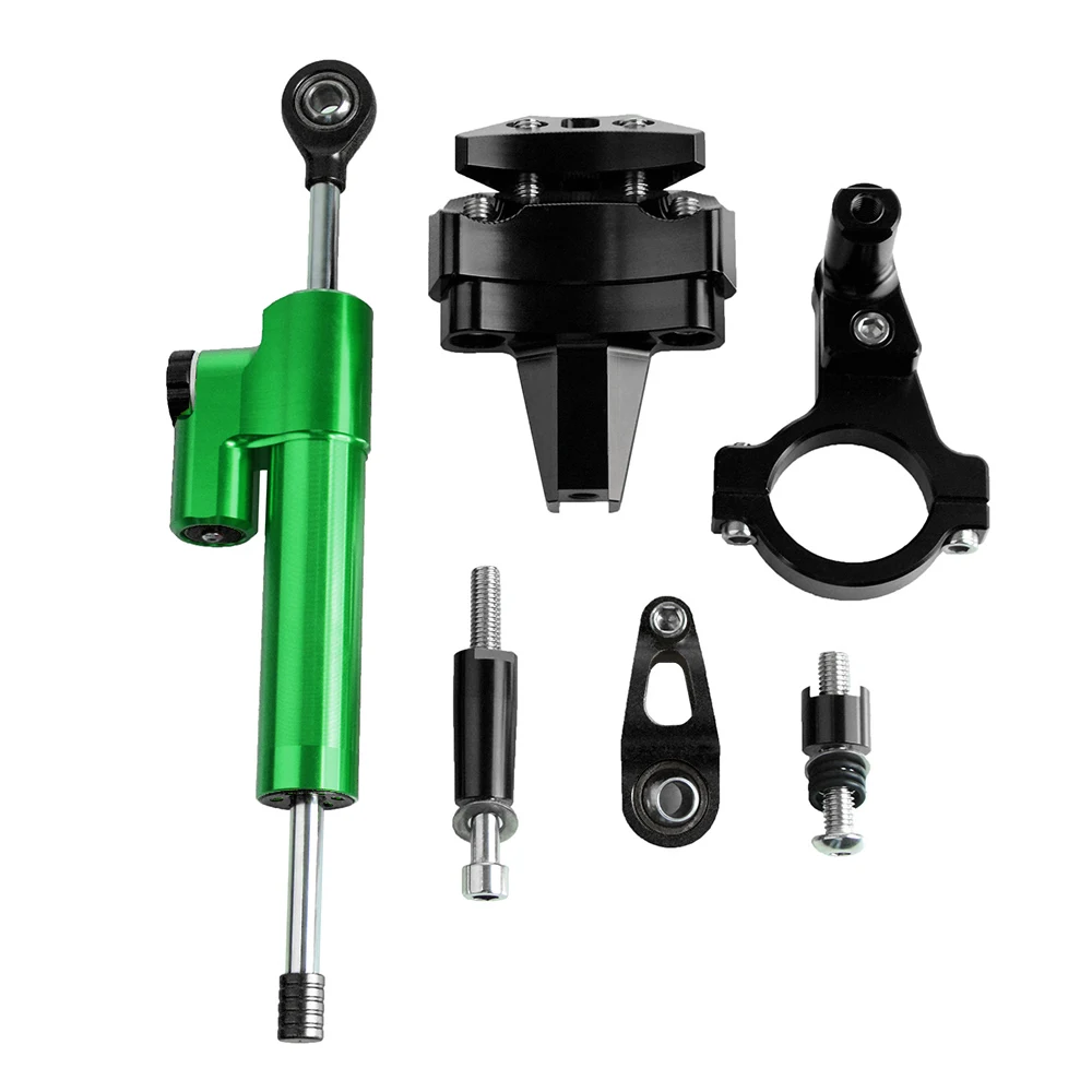 BK-GE-BK-A-NINJA400 NINJA 400 Мотоцикл CNC Мотоцикл Регулируемый полный набор рулевой демпфер Монтажный кронштейн комплект для KAWASAKI ninja 400 - Цвет: BK-GE-BK-A-NINJA400