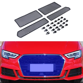 

For Audi A3 8V 2017 2018 2019 Car Accessories Front Grille Insert Net Anti-insect Dust Garbage Proof Stainless Inner Cover Mesh