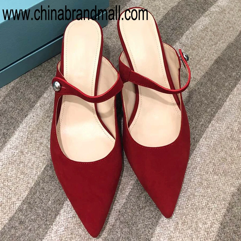 

Velvet Slippers For Women Leather Closed Toe Slipper Velvet Pumps 2019 Women Closed Toe Slipper