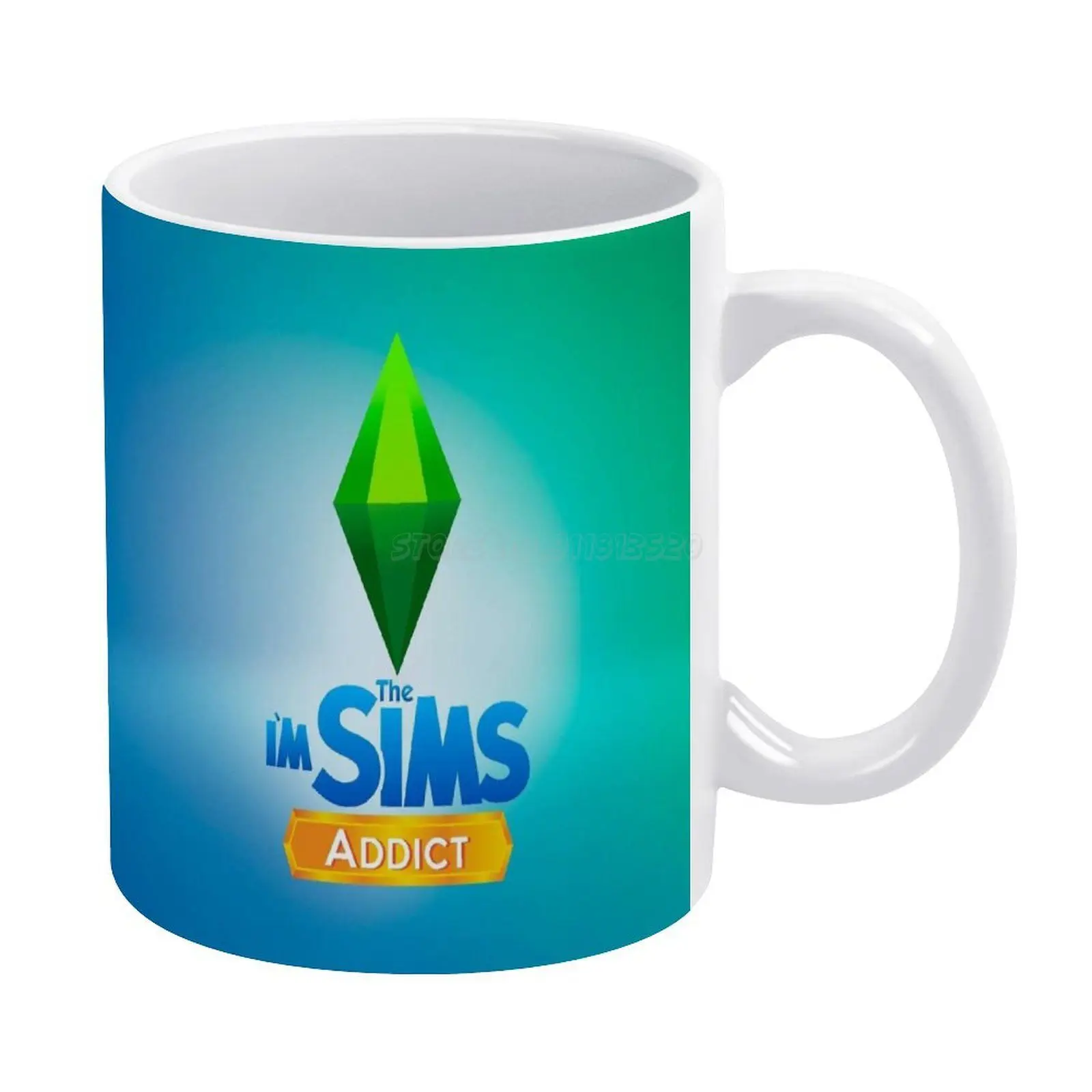 I'm The Sims Addict White Mug Custom Printed Funny Tea Cup Gift