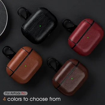 

Fashion Leather PU Earphone Case For AirPods Pro Wireless Bluetooth Earphone Shockproof Cover for airPods 3 Charging Box Cases