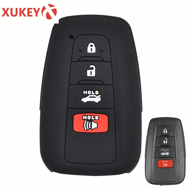 Силиконовый чехол для Toyota Camry CHR Corolla RAV4 Avalon Land Cruiser Prado Prius дистанционного брелока 2