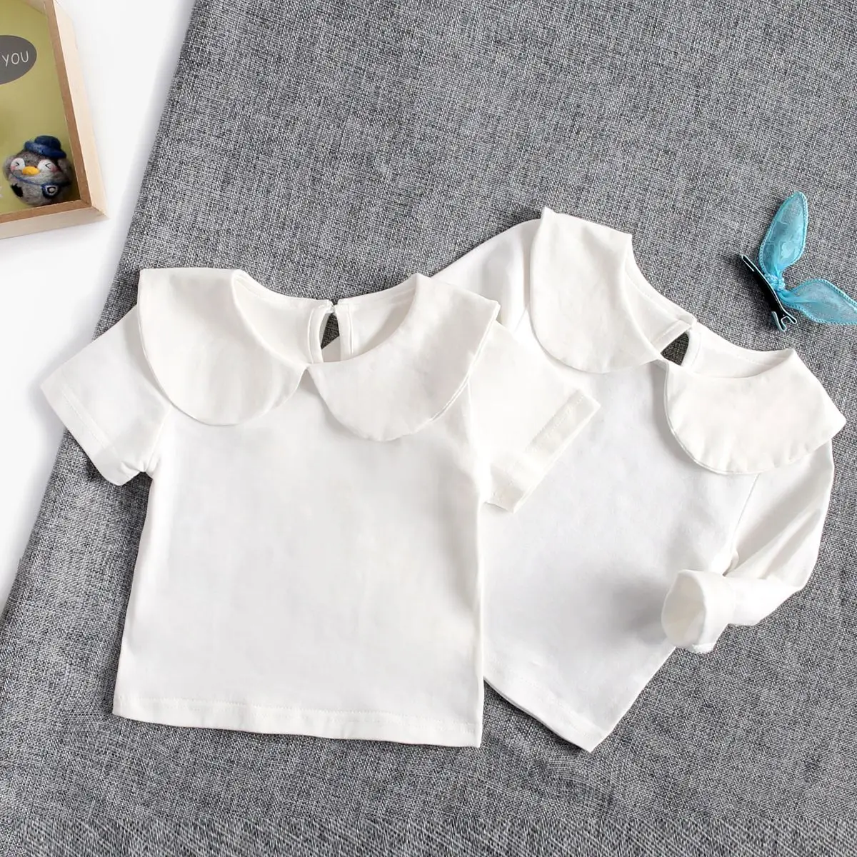 Sanlutoz Soft Cotton Baby Girls T-shirt Cute Infants Tops Clothing White Newborn Toddler Shirts Clothes Casual 1
