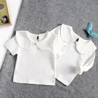 Sanlutoz Soft Cotton Baby Girls T-shirt Cute Infants Tops Clothing White Newborn Toddler Shirts Clothes Casual 1