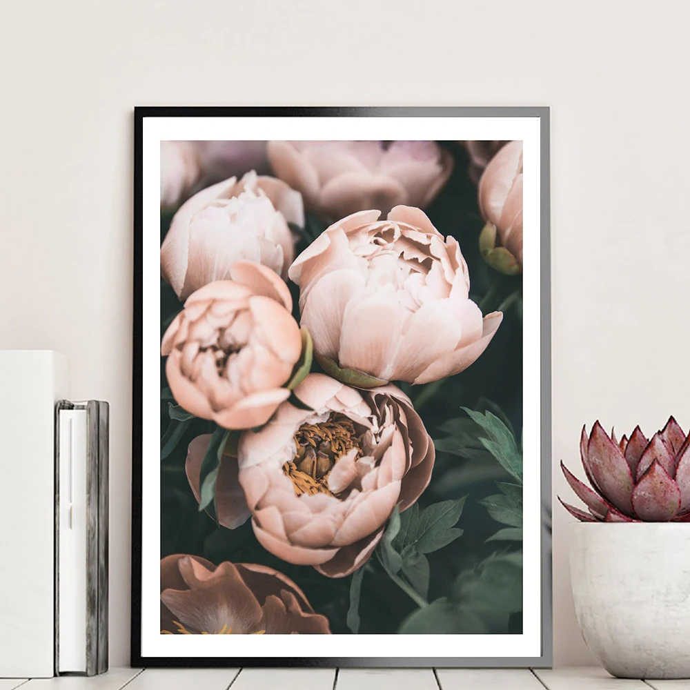 Nordic Flowers Wall Art Canvas Painting Print Poster Rose Bouquet Picture Decorative Woman Room Modern Home Decoration | Дом и сад