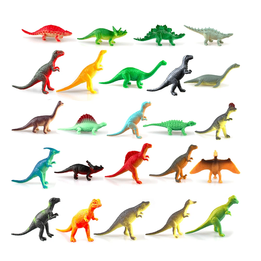24 Uds dinosaurio simulación juguetes de Navidad Adviento cuenta regresiva calendario figuritas de juguete niños y niñas juguetes educativos, regalos