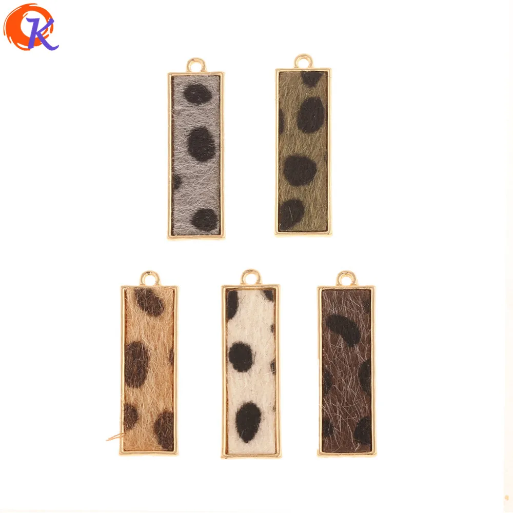 

Cordial Design 50Pcs 10*32MM Jewelry Accessories/Hand Made/Stick Shape/Leopard Print Effect/DIY Making/Charms/Earring Findings