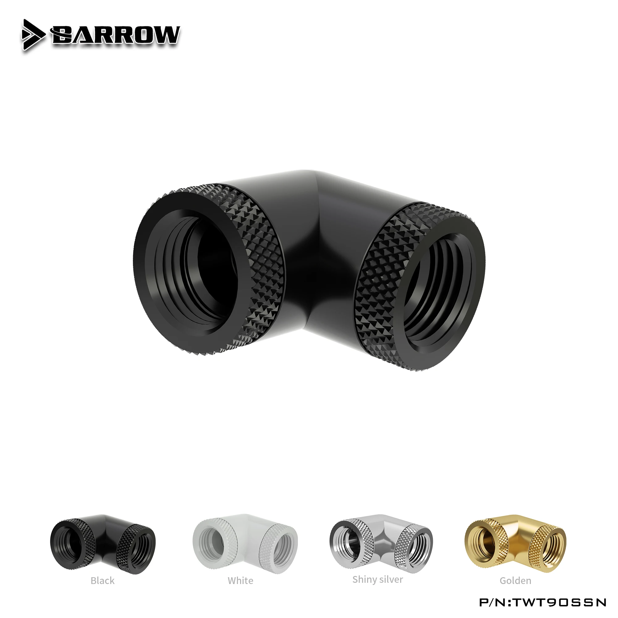 Barrow G4 / 1 bright silver black 90 degree double inner teeth rotation adapter 360 Rotary Fitting TWT90SSN | Компьютеры и офис