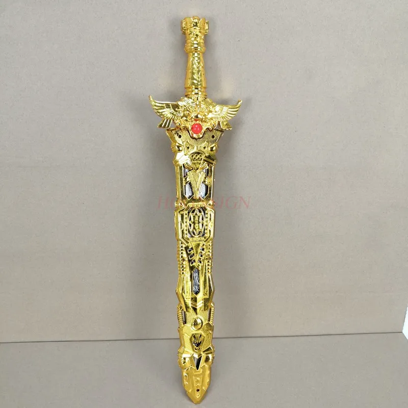 Gold toy swords Cartoon Toys Plastic Model Toy Knife Anime Cos Weapons Props Fly Heavenly Sword Weapon Category Sports 2021 4