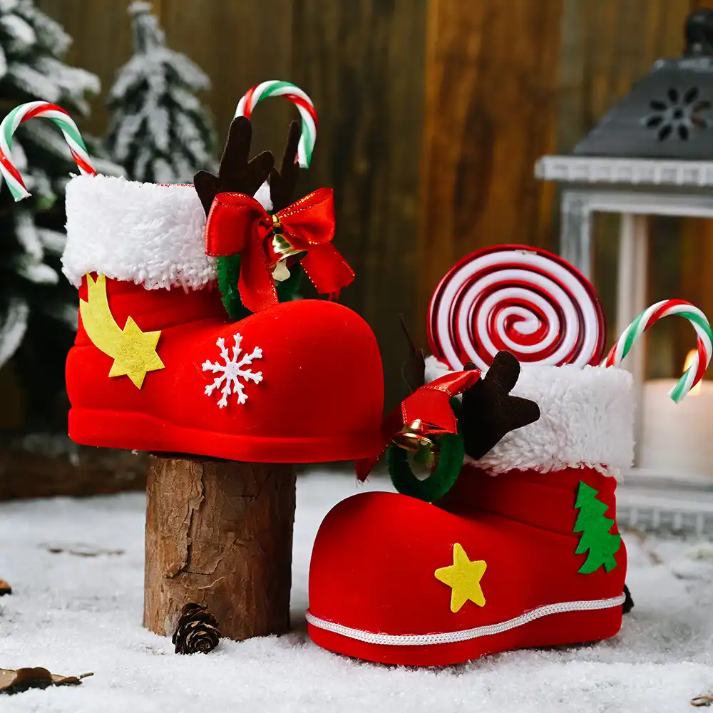 Botas de decoração para doces, enfeites de decoração natalina para doces,  decoração de natal, ano novo, caixa de presente de natal, 2021|Enfeites p/  árvore de Natal| - AliExpress