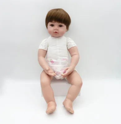 

60CM Reborn kit toddler girl doll bebe reborn kit soft silicone vinyl baby dolls toys for children gift