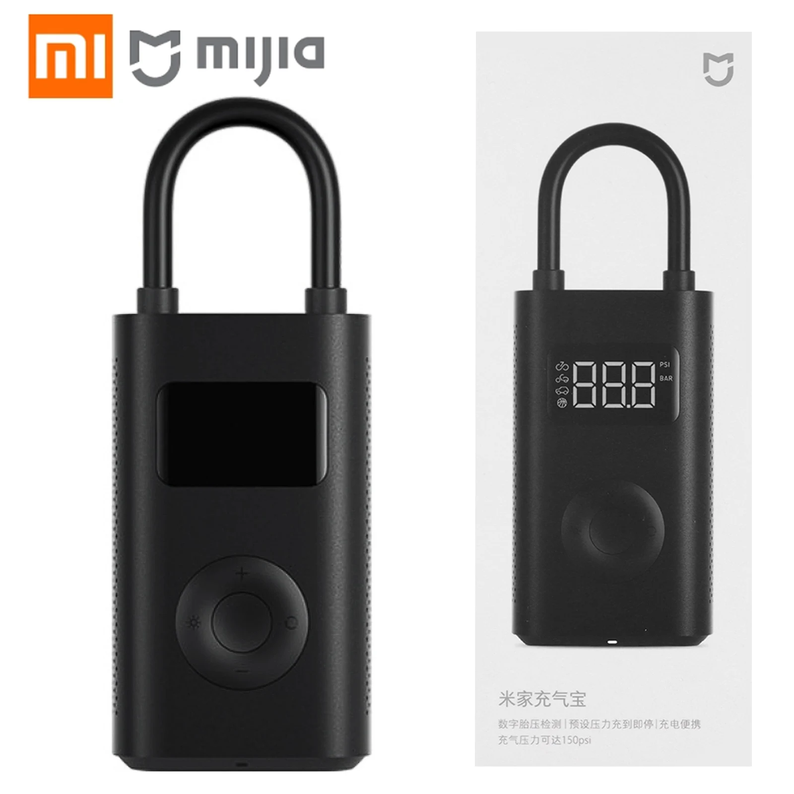 Xiaomi Mijia Electric Inflator Portable Air Pump Mini LED Smart Digital Pressure Sensor for Bike Motorcycle Car Tire Soccer