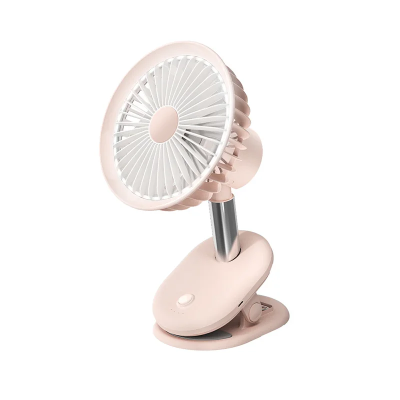 

Automatic Shaking Head Clip Fan USB Rechargeable Student Dormitory Deaktop Fan 4-Speed Adjustable Home Office Mute Cooling Fan