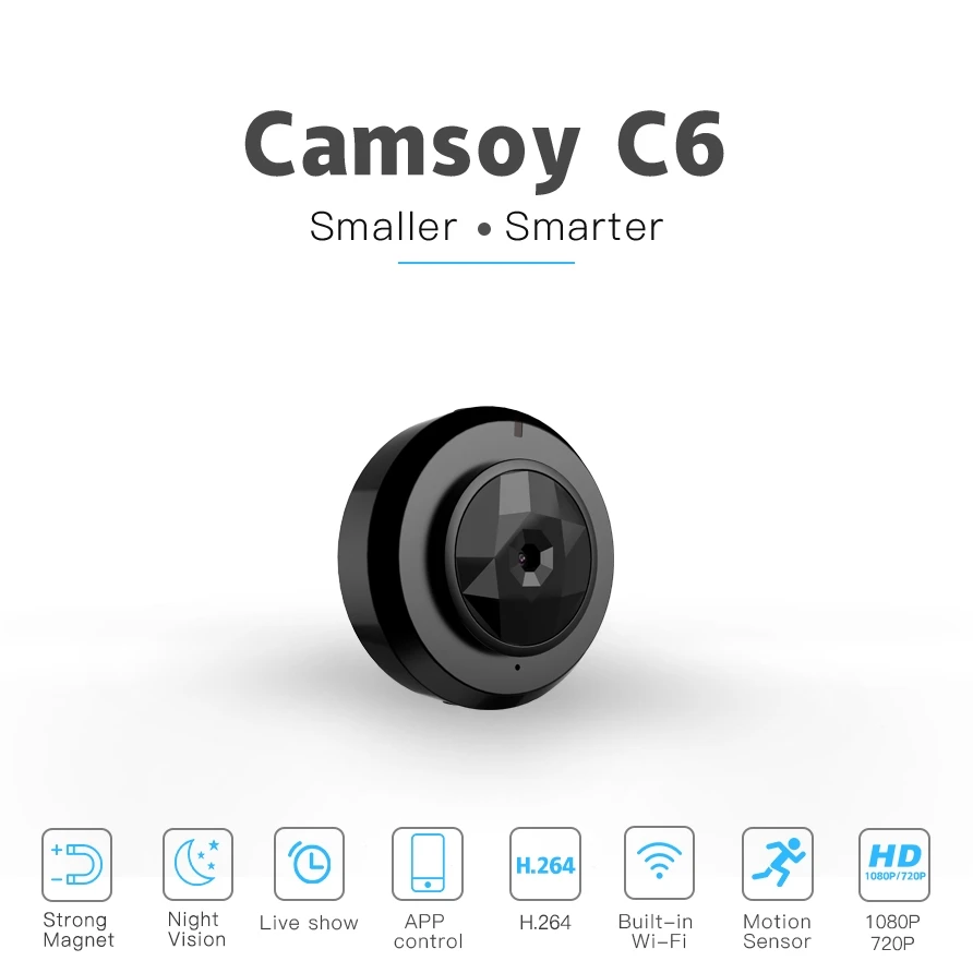 Мини Wi-Fi камера с датчиком движения ИК Ночное Видение P2P Видеокамера Cookycam