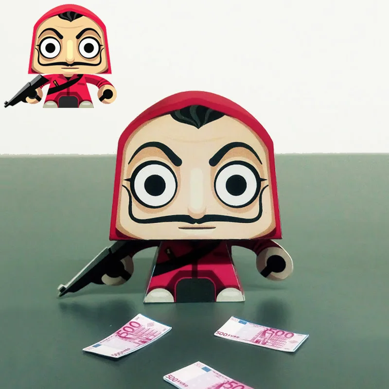 La Casa De Papel Складная Мини Милая 3D бумажная модель для резки бумаги DIY Cubee TV фигурка