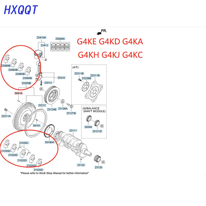 Комплект основных подшипников коленчатого вала G4KE G4KD G4KA G4KH G4KJ G4KC для 2006- для hyundai для Kia 2,0 2,4 комплект шатунных подшипников