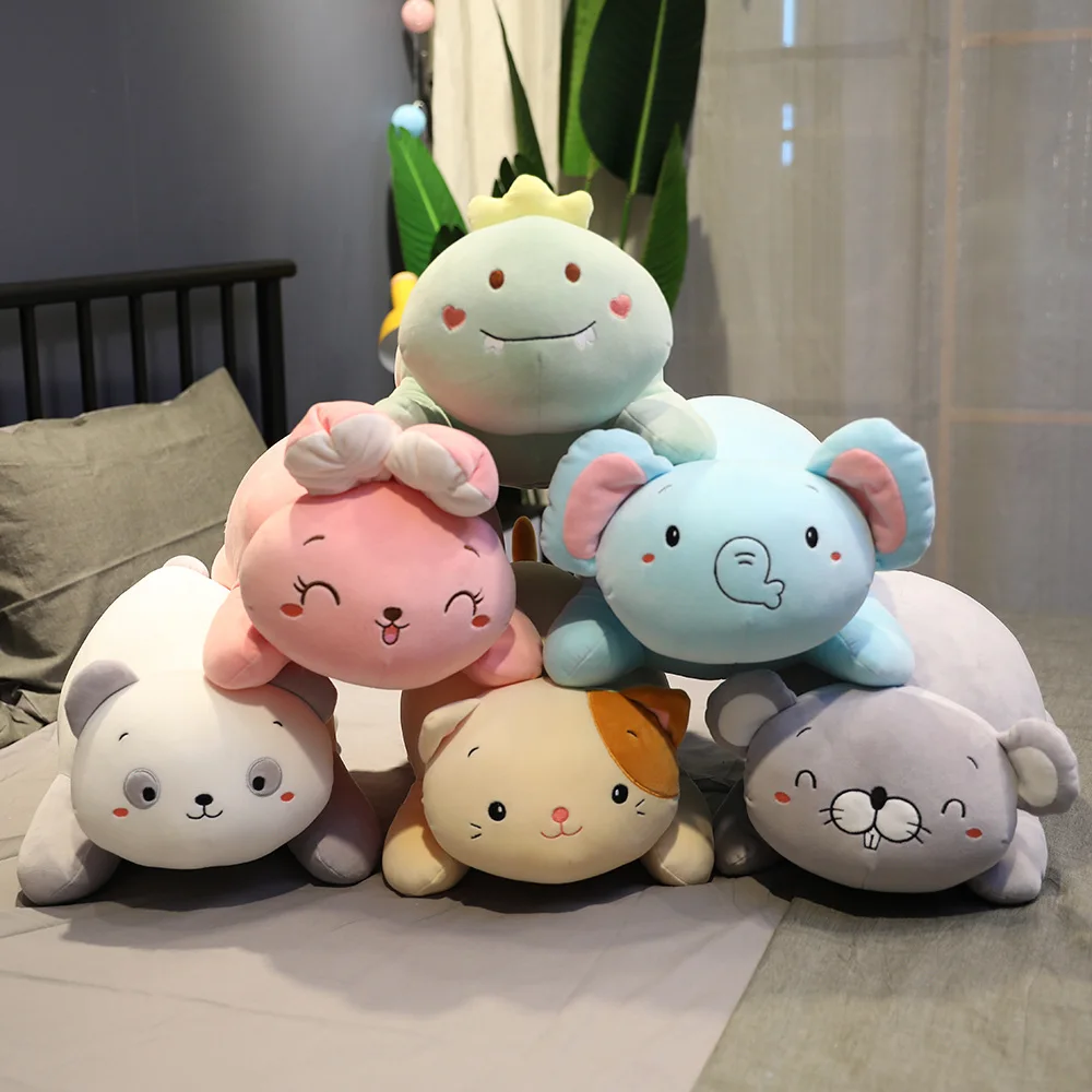 Мультяшные животные, толстая Подушка, супер мягкая подушка, kawaii, лежащая кукла, приятная для кожи, креативная Подушка для сна, подарок на день рождения для девочки