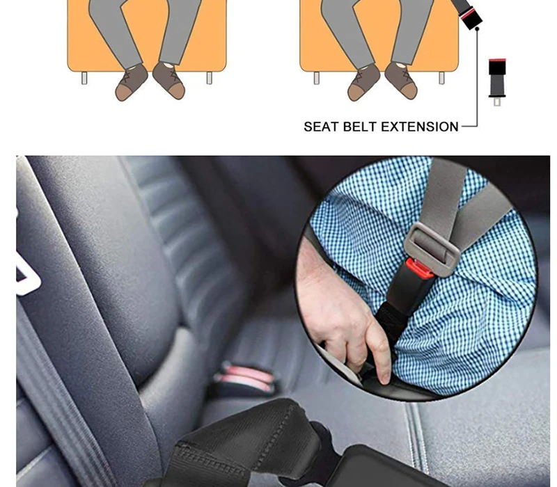 Rear Seat Car Seat Belt Extension Strap Rear Seat Buckle Lexus