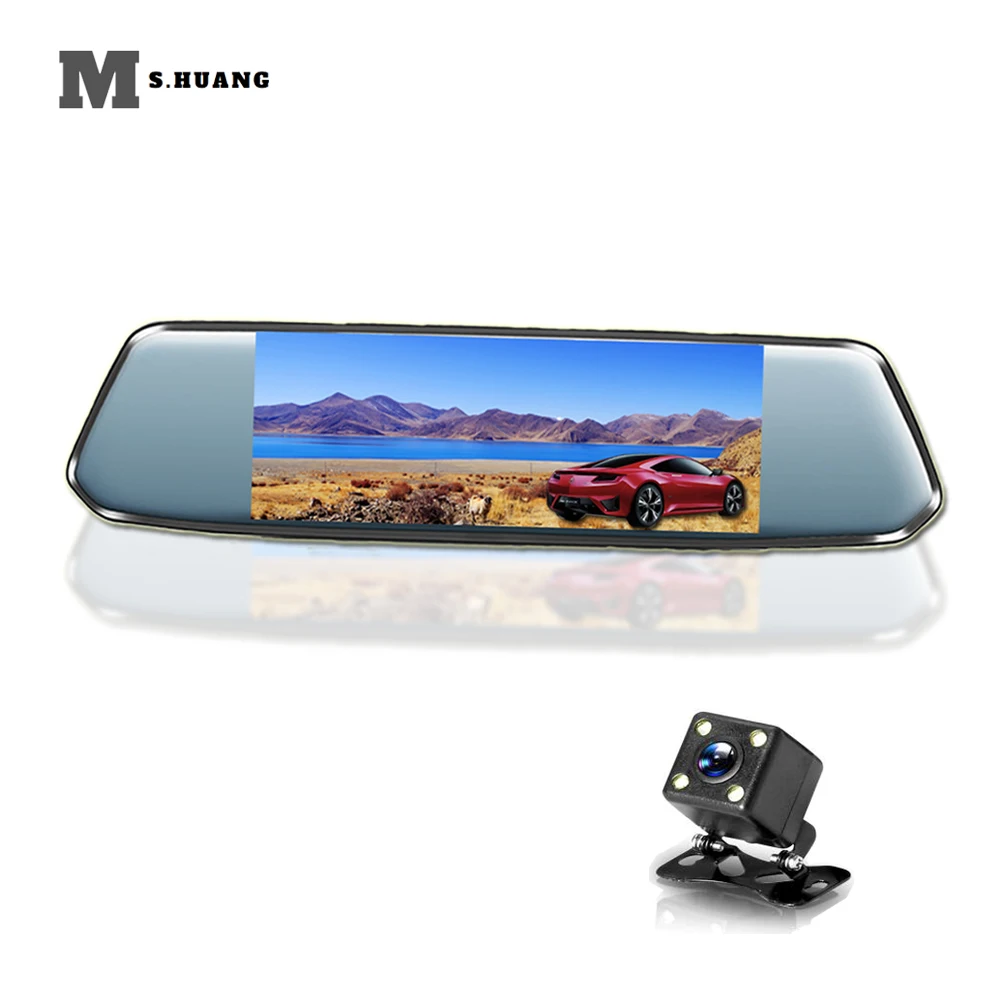 Автомобильный видеорегистратор камера авто 7 0 дюймов FHD 1080 P зеркало заднего вида