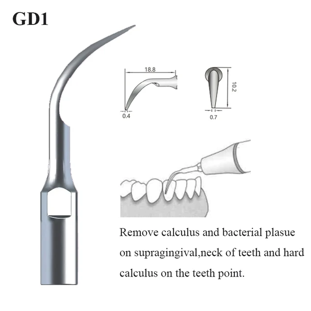 Dental Ultrasonic Scaler Tip Scaling Periodontics Endodontics Dentists Multifunction Endo Perio Scaling Tips Dental Instrument GD1