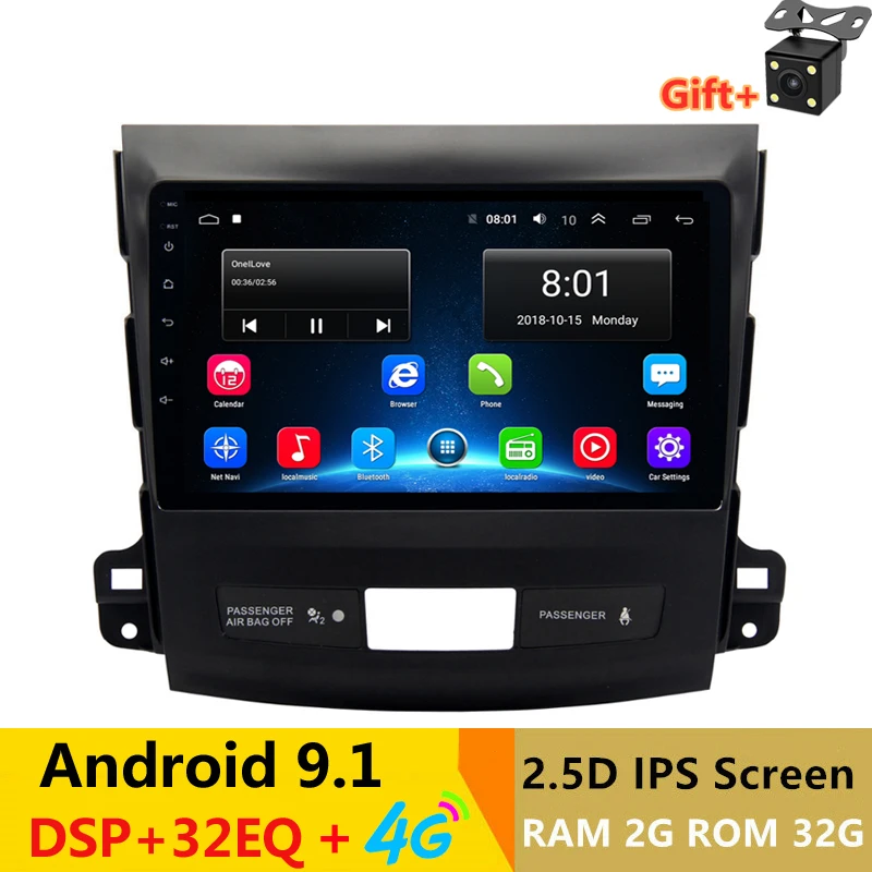 Discount 9" 2.5D IPS Android 9.1 Car DVD Multimedia Player GPS for Mitsubishi Outlander 2006-2012 / Peugeot 4007 radio DSP32EQ navigation 0 Discount 9" 2.5D IPS Android 9.1 Car DVD Multimedia Player GPS for Mitsubishi Outlander 2006-2012 / Peugeot 4007 radio DSP32EQ navigation 0