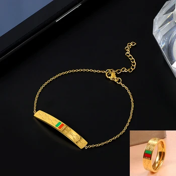 

Fashion Brand Jewelry Set For Women Bracelet Love Ring Gold Plating Jewelry Set Trendy Wedding Party Jewelry Gift